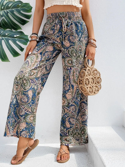 Printed Wide Leg Pants - Premium Women Pants from Trendsi - Just $27.99! Shop now at Handbags Specialist Headquarter