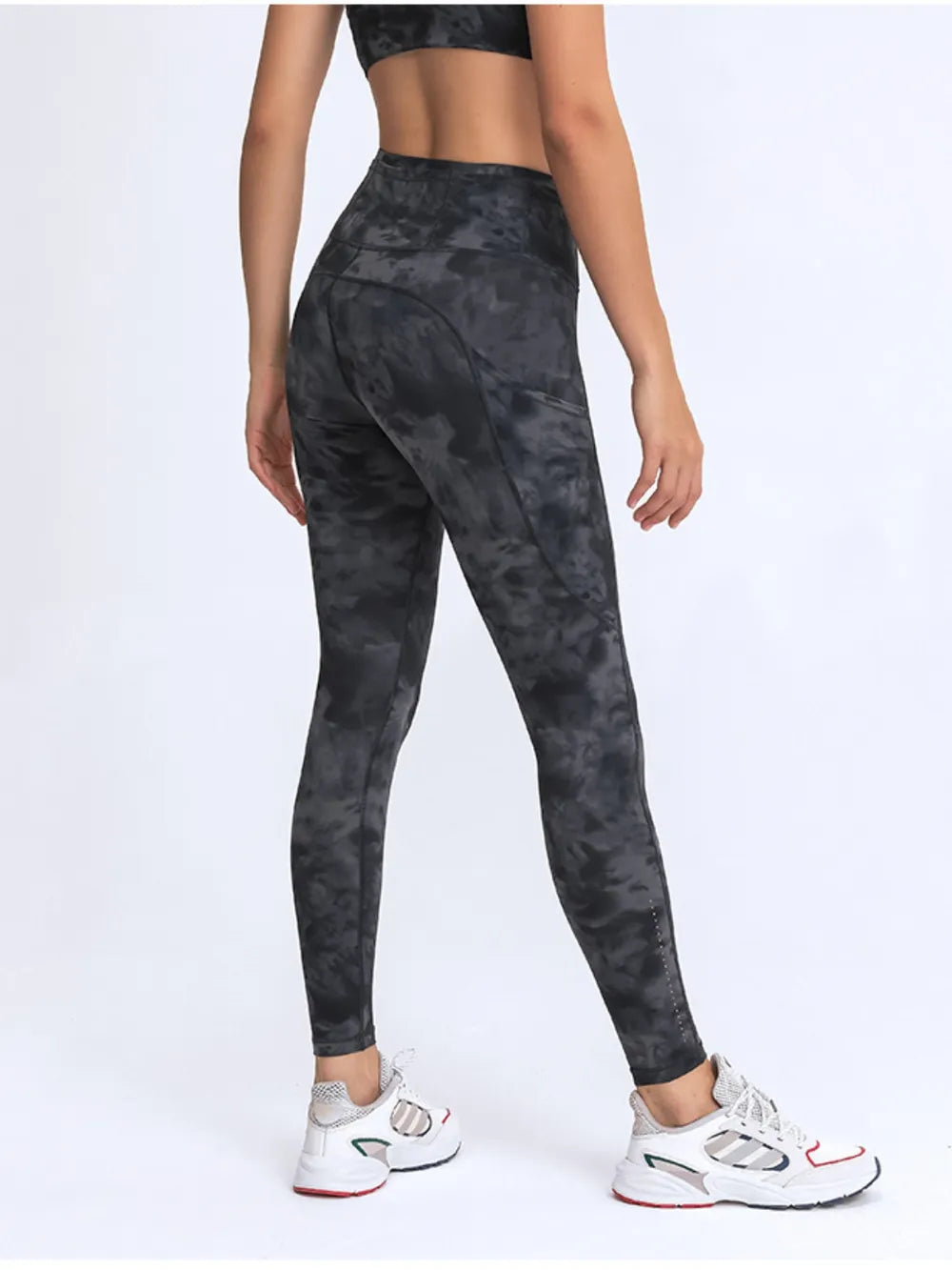 Millennia Wide Waistband Leggings with Pockets - Premium Leggings from Trendsi - Just $67.08! Shop now at Handbags Specialist Headquarter