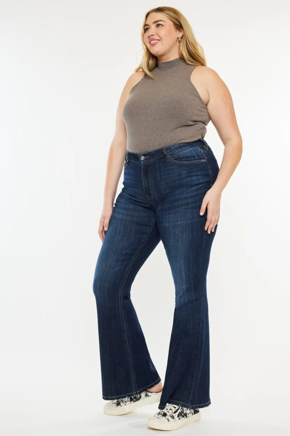 Kancan Full Size Mid Rise Flare Jeans - Premium Sleepwear from Trendsi - Just $67.99! Shop now at Handbags Specialist Headquarter