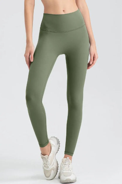 Wide Waistband Sport Leggings - Premium Leggings from Trendsi - Just $50.91! Shop now at Handbags Specialist Headquarter
