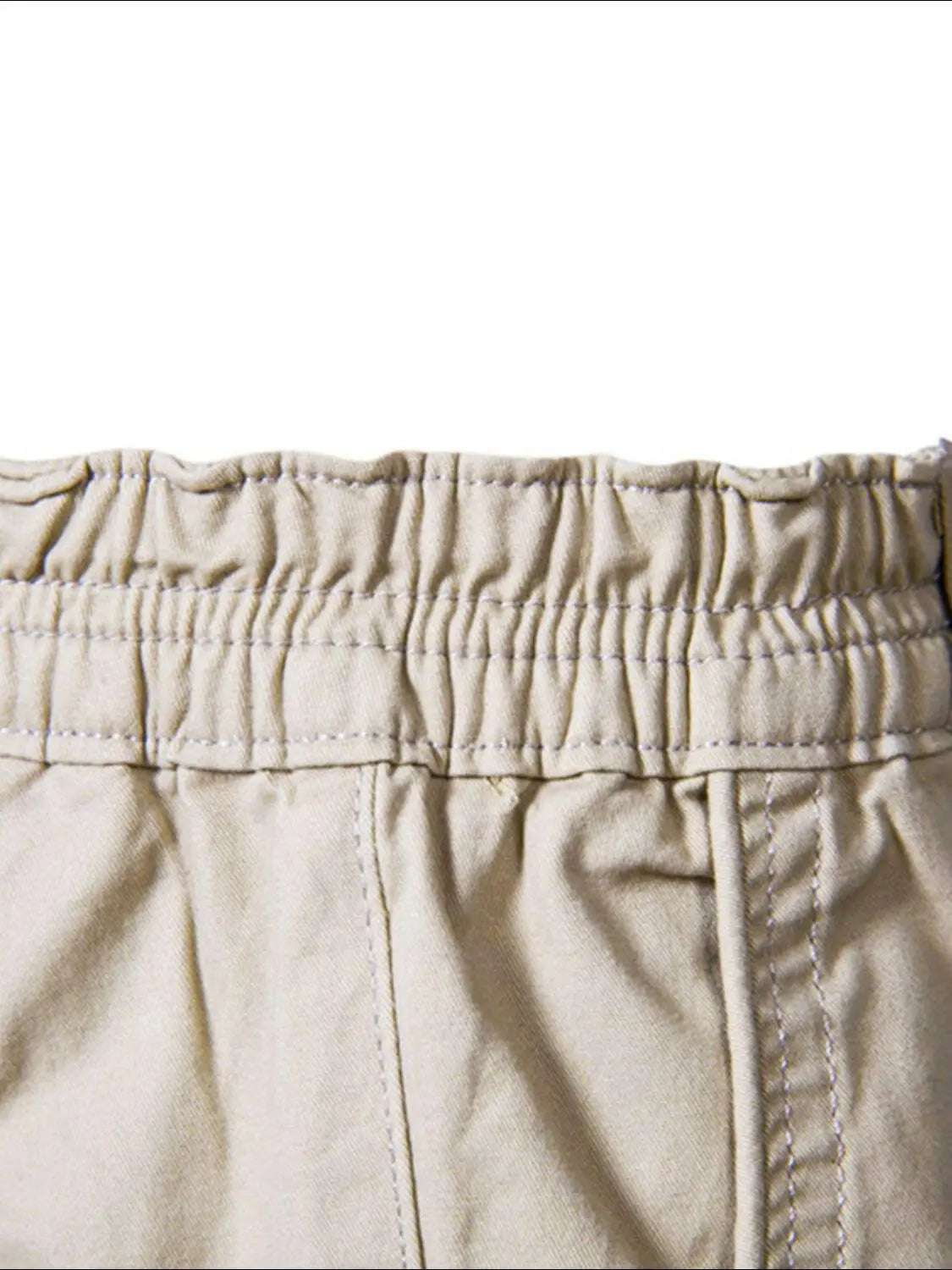 Men's Elastic Waist Shorts with Pockets.