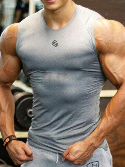 Men's Plus Size Round Neck Tank.