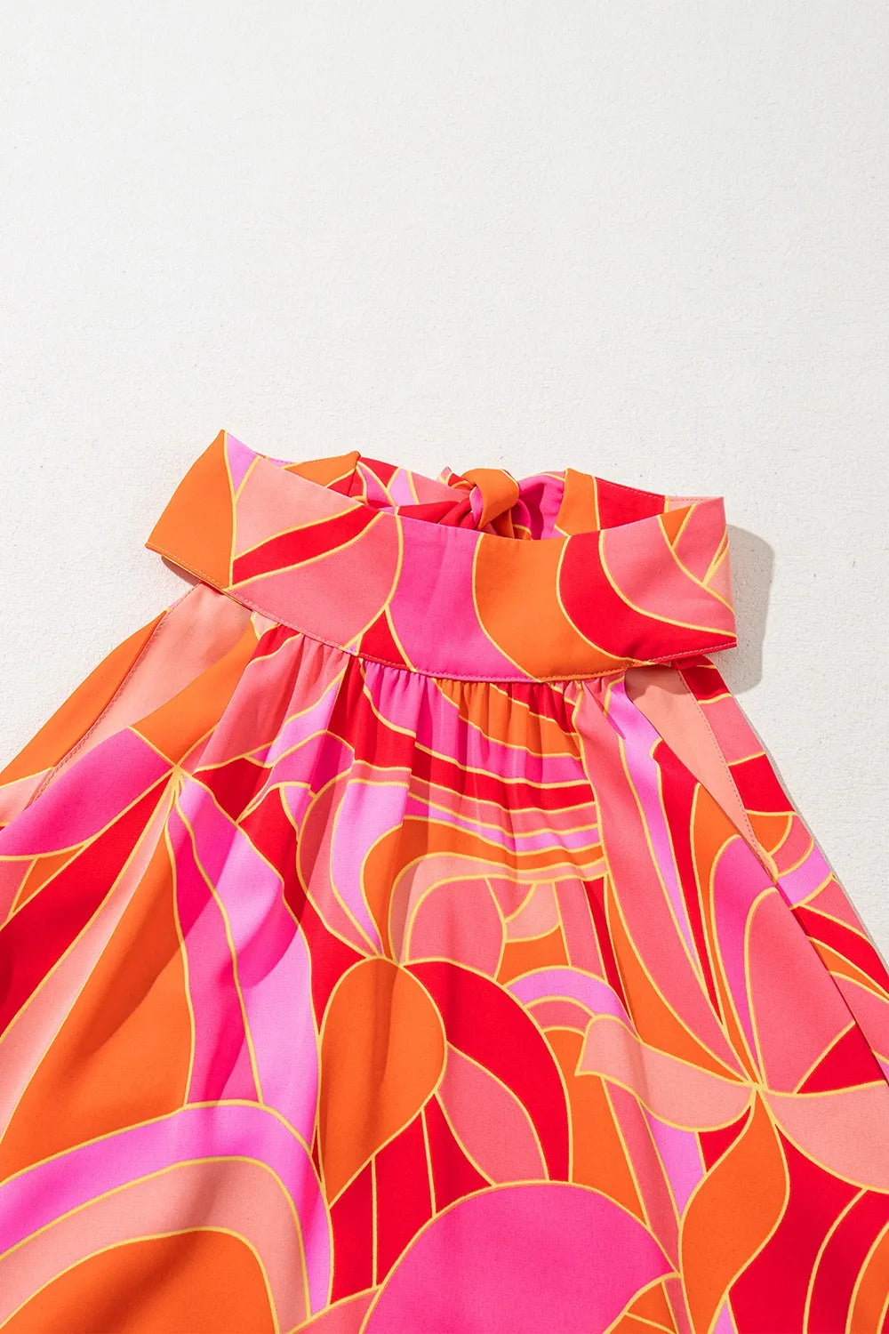 Contrast Grecian Neck Maxi Dress - Premium Maxi Dress from Trendsi - Just $46.99! Shop now at Handbags Specialist Headquarter