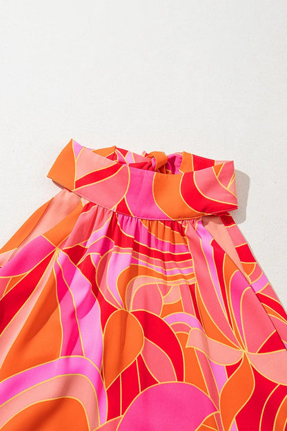 Contrast Grecian Neck Maxi Dress - Premium Maxi Dress from Trendsi - Just $46.99! Shop now at Handbags Specialist Headquarter