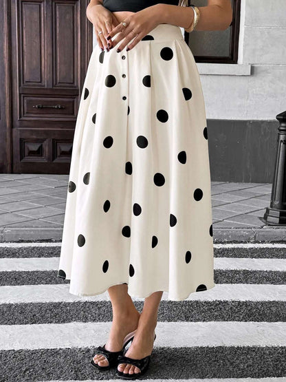 Polka Dot Skirt - Premium Skirts from Trendsi - Just $33.99! Shop now at Handbags Specialist Headquarter