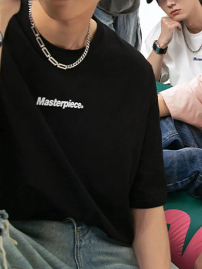 Men's Plus Size Round Neck Half Sleeve T-Shirt - Premium Men's T-Shirt from Trendsi - Just $25.99! Shop now at Handbags Specialist Headquarter