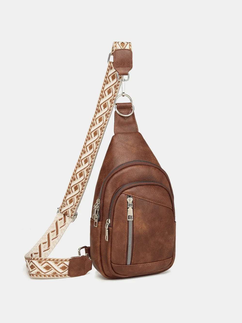 PU Leather Crossbody Bag with Two Detachable Strap - Premium Crossbody Bag from Trendsi - Just $38.99! Shop now at Handbags Specialist Headquarter