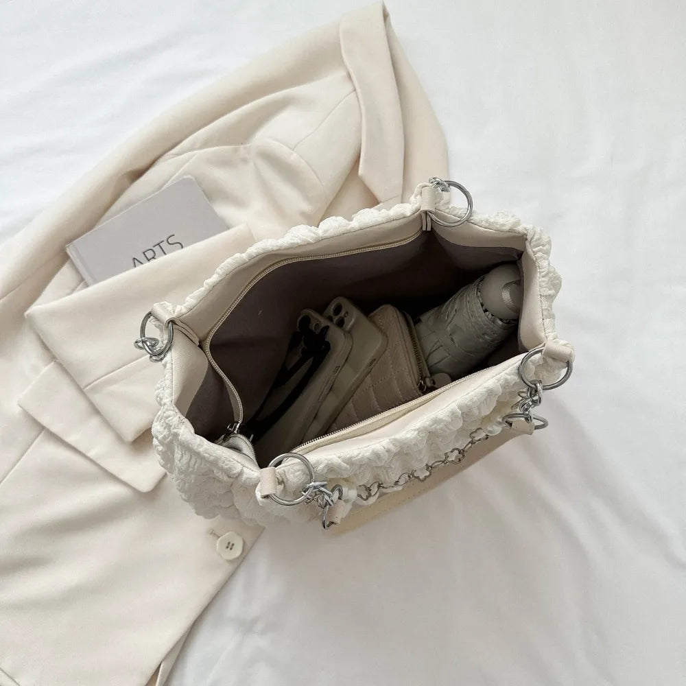 Cloud Puffy Polyester Tote Bag - Premium Tote Bag from Trendsi - Just $39.99! Shop now at Handbags Specialist Headquarter