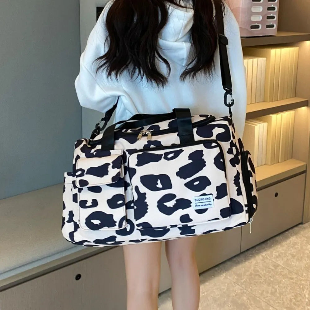 Oxford Cloth Animal Print Travel Bag - Premium travel-bag from Trendsi - Just $44.99! Shop now at Handbags Specialist Headquarter