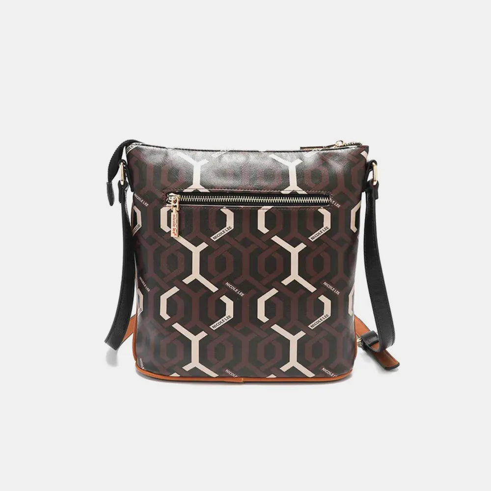 Nicole Lee USA Geometric Pattern Crossbody Bag - Premium Wallet from Trendsi - Just $53.99! Shop now at Handbags Specialist Headquarter
