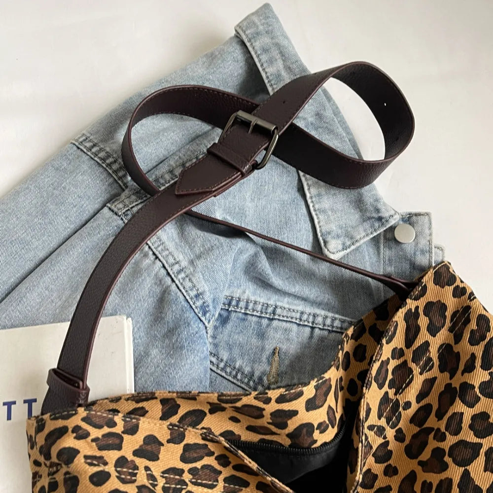 Leopard Adjustable Strap Tote Bag - Premium Tote Bag from Trendsi - Just $36.99! Shop now at Handbags Specialist Headquarter