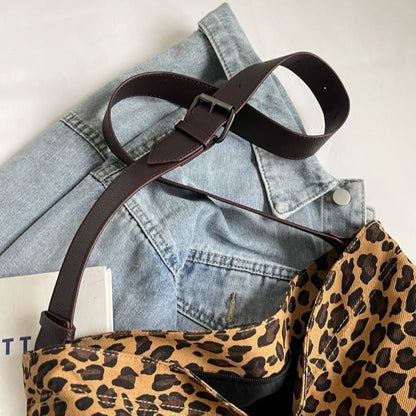 Leopard Adjustable Strap Tote Bag - Premium Tote Bag from Trendsi - Just $36.99! Shop now at Handbags Specialist Headquarter