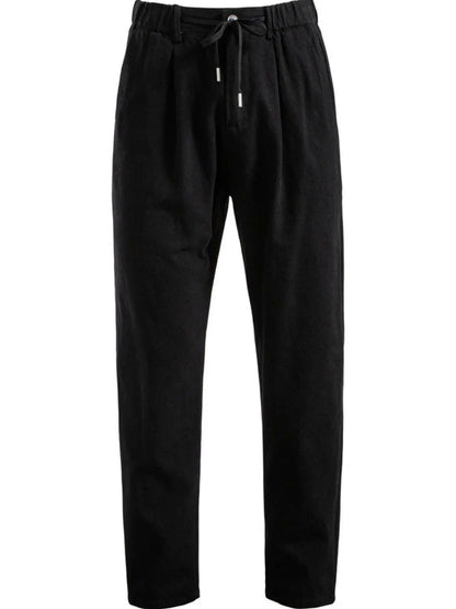 Men's Drawstring Straight Pants.