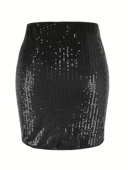 Sequin Mini Skirt - Premium Skirts from Trendsi - Just $22.99! Shop now at Handbags Specialist Headquarter