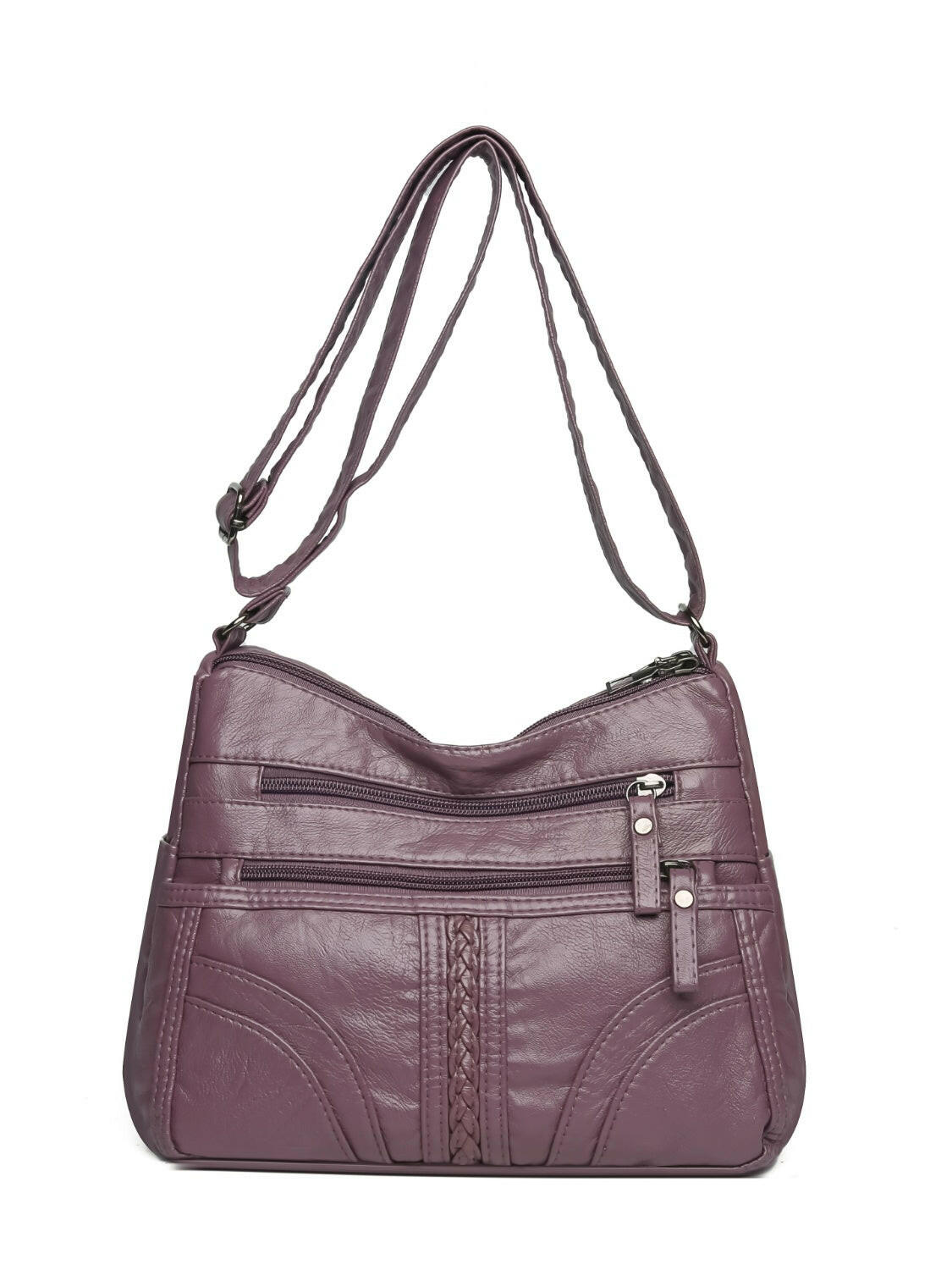 PU Leather Adjustable Strap Shoulder Bag.