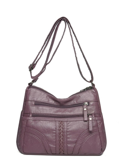 PU Leather Adjustable Strap Shoulder Bag.