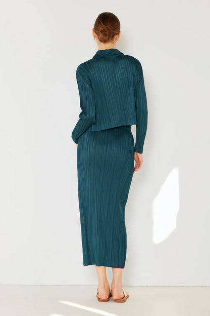 Marina West Swim Pleated Midi Pencil Skirt - Premium  from Trendsi - Just $38.99! Shop now at Handbags Specialist Headquarter