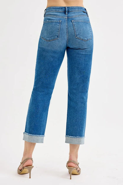 RISEN Full Size High Rise Boyfriend Fit Ankle Jeans Plus SIze - Premium Women / Jeans & Denim from Trendsi - Just $65.99! Shop now at Handbags Specialist Headquarter