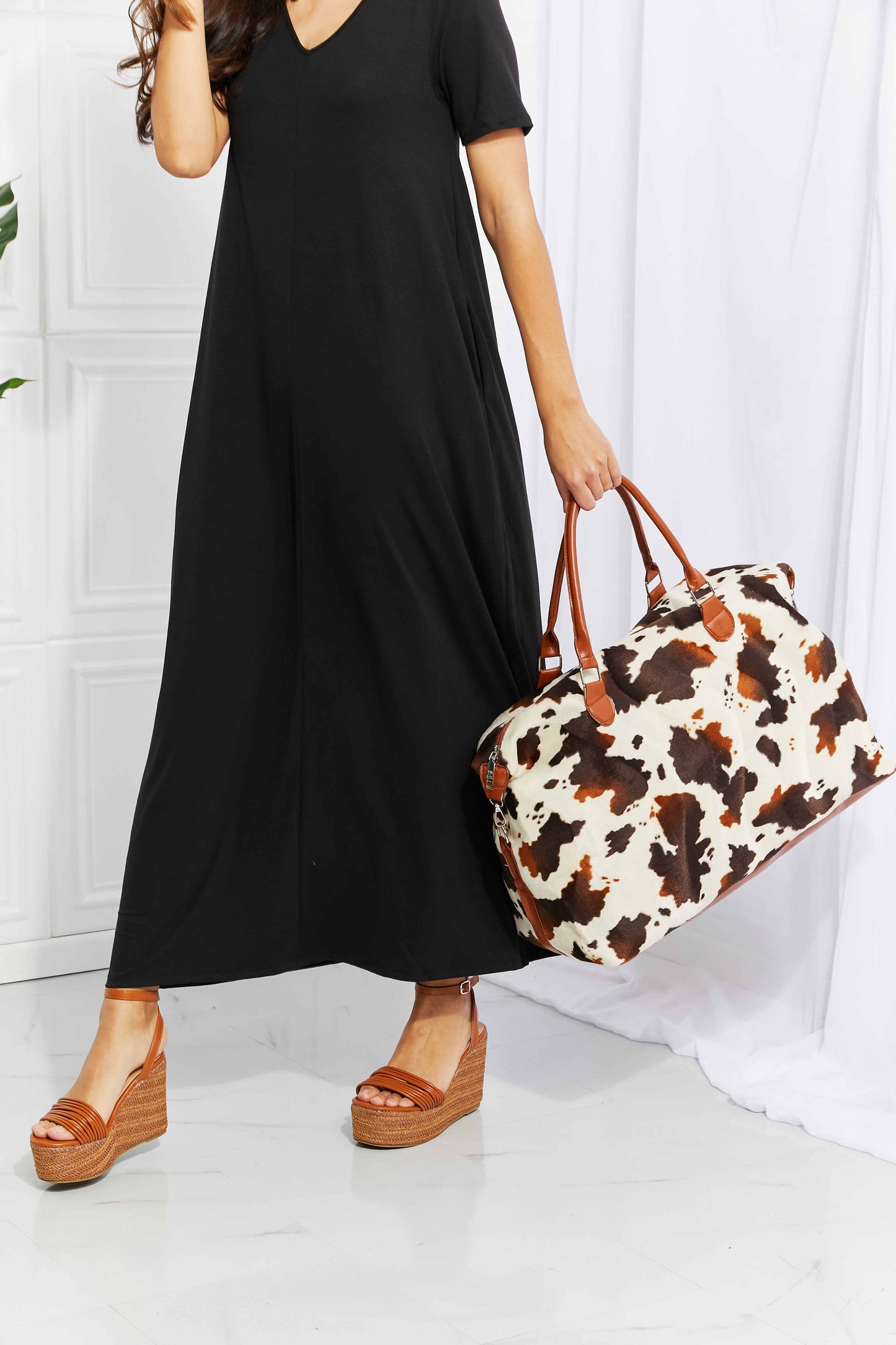 Animal Print Plush Weekender Bag - Premium Weekender Bag from Trendsi - Just $54.99! Shop now at Handbags Specialist Headquarter