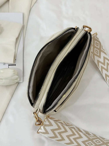 PU Leather Single Strap Crossbody Bag - Premium Crossbody Bag from Trendsi - Just $21.99! Shop now at Handbags Specialist Headquarter