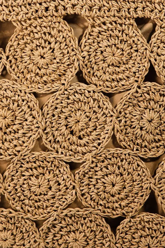 Fame Square Braided Pattern Tote Bag - Premium Tote Bag from Trendsi - Just $41.99! Shop now at Handbags Specialist Headquarter