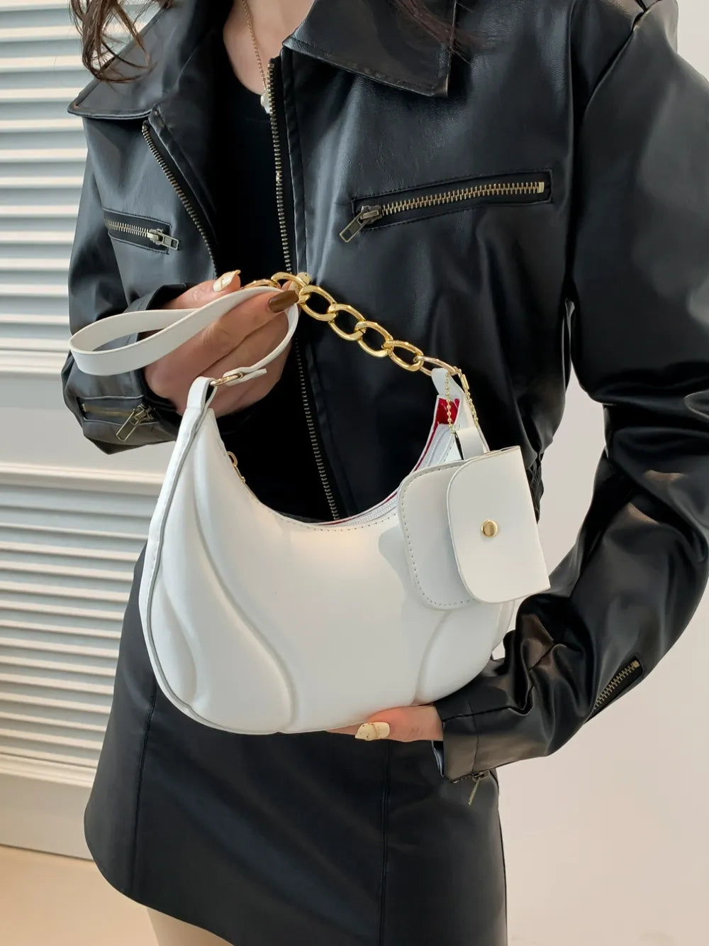 PU Leather Shoulder Bag with EarPods Bag - Premium Crossbody Bag from Trendsi - Just $18.99! Shop now at Handbags Specialist Headquarter