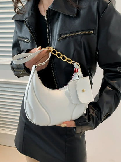 PU Leather Shoulder Bag with EarPods Bag - Premium Crossbody Bag from Trendsi - Just $18.99! Shop now at Handbags Specialist Headquarter