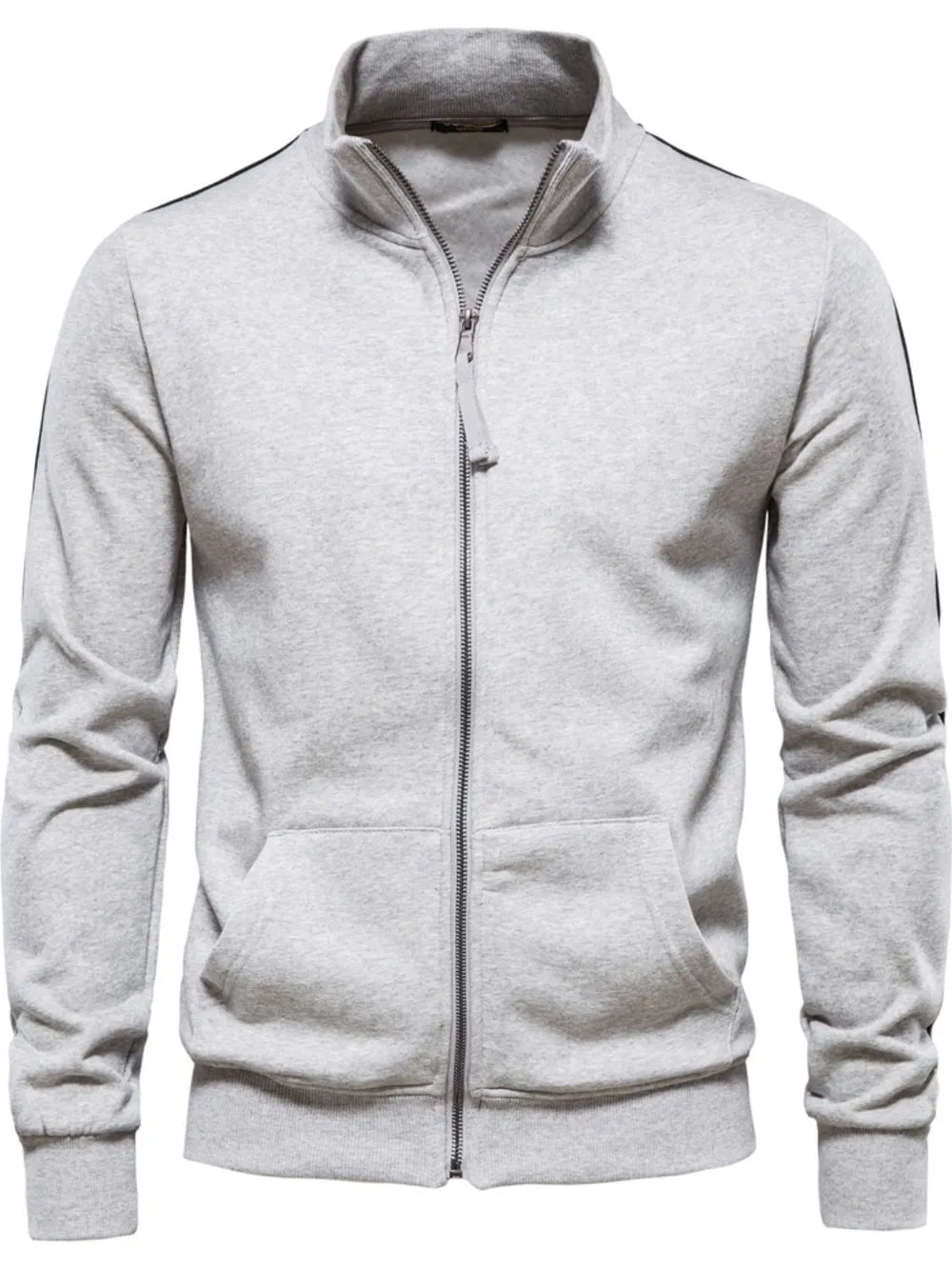 Men's Zip Up Long Sleeve Sweatshirt - Premium Men's Sweatshirts from Trendsi - Just $42.78! Shop now at Handbags Specialist Headquarter