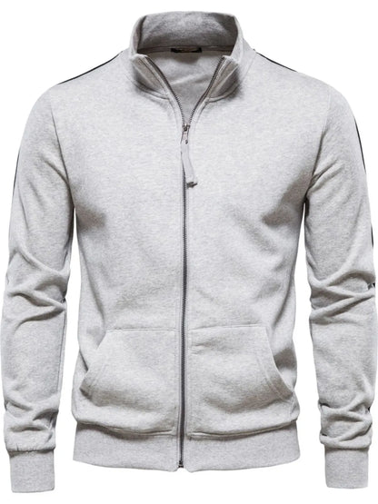 Men's Zip Up Long Sleeve Sweatshirt - Premium Men's Sweatshirts from Trendsi - Just $42.78! Shop now at Handbags Specialist Headquarter