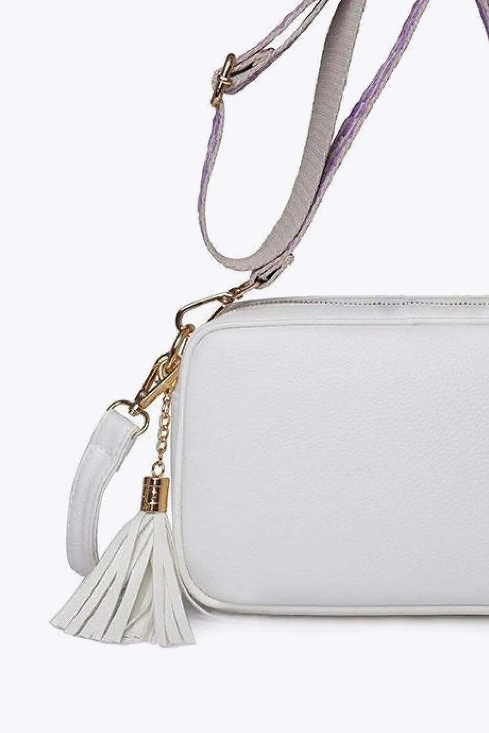 PU Leather Tassel Crossbody Bag - Premium handbags from Trendsi - Just $39.99! Shop now at Handbags Specialist Headquarter