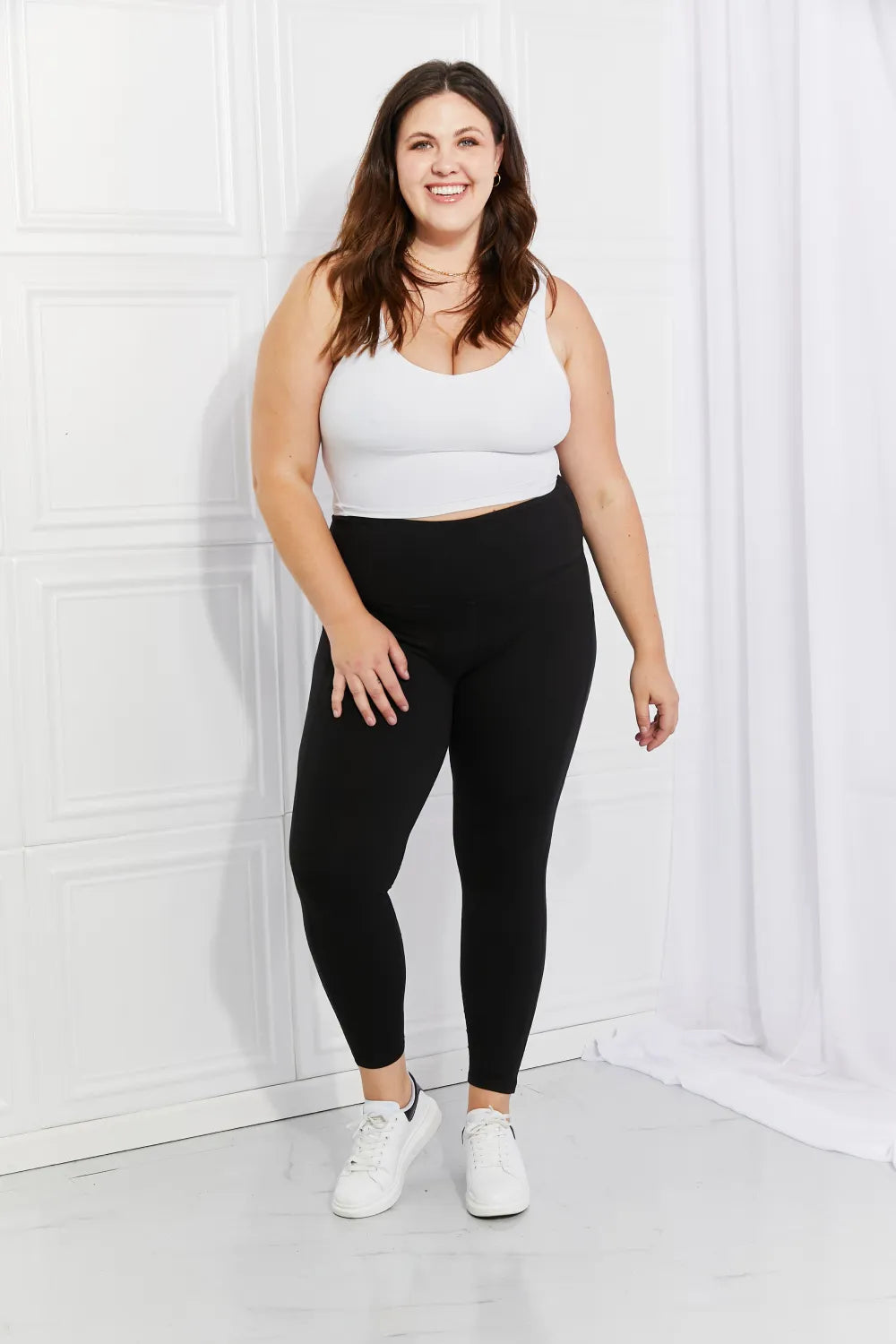Leggings Depot Full Size Strengthen and Lengthen Reflective Dot Active Leggings - Premium Leggings from Trendsi - Just $37.62! Shop now at Handbags Specialist Headquarter