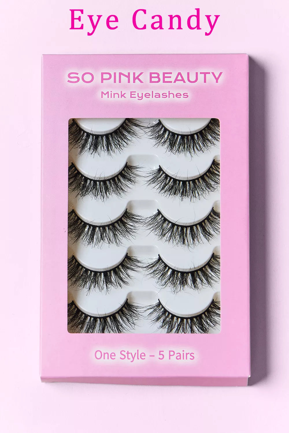 SO PINK BEAUTY Mink Eyelashes 5 Pairs - Premium Sleepwear from Trendsi - Just $24.99! Shop now at Handbags Specialist Headquarter