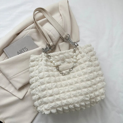 Cloud Puffy Polyester Tote Bag - Premium Tote Bag from Trendsi - Just $39.99! Shop now at Handbags Specialist Headquarter