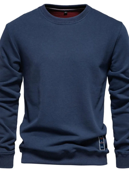 Men's Round Neck Long Sleeve Sweatshirt - Premium Men's Sweatshirts from Trendsi - Just $33.88! Shop now at Handbags Specialist Headquarter