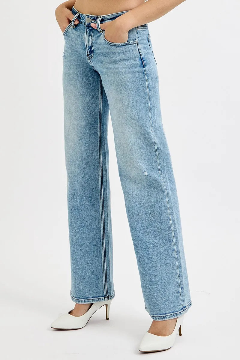 RISEN Full Size Low Rise Ankle Boyfriend Distressed Jeans Plus Size - Premium Women / Jeans & Denim from Trendsi - Just $66.99! Shop now at Handbags Specialist Headquarter