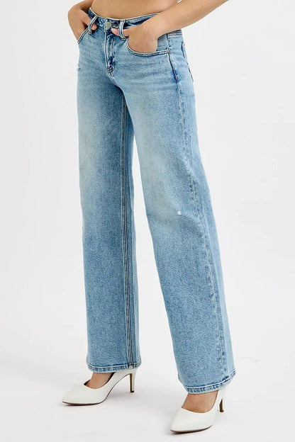 RISEN Full Size Low Rise Ankle Boyfriend Distressed Jeans Plus Size - Premium Women / Jeans & Denim from Trendsi - Just $66.99! Shop now at Handbags Specialist Headquarter