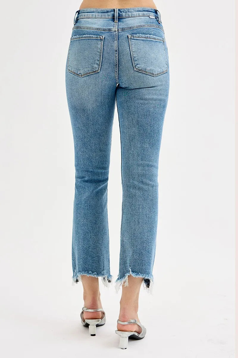 RISEN Full Size High Rise Crop Straight Slim Jeans Plus Size - Premium Women / Jeans & Denim from Trendsi - Just $63.99! Shop now at Handbags Specialist Headquarter