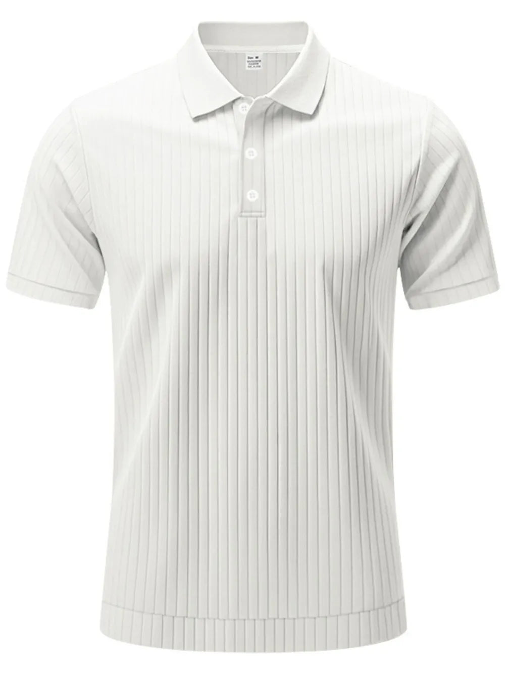 Men's Full Size Ribbed Short Sleeve Polo Plus Size - Premium Men's Polo shirt from Trendsi - Just $30.99! Shop now at Handbags Specialist Headquarter