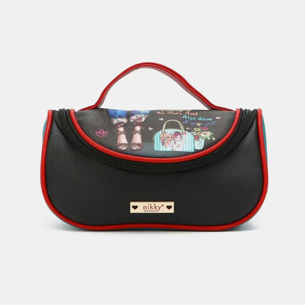 Nicole Lee USA Nikky Contrast Makeup Bag - Premium Tote Bag from Trendsi - Just $39.99! Shop now at Handbags Specialist Headquarter