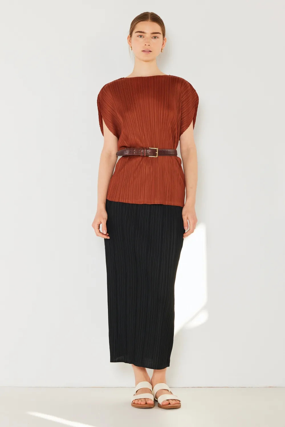 Marina West Swim Pleated Midi Pencil Skirt - Premium  from Trendsi - Just $38.99! Shop now at Handbags Specialist Headquarter