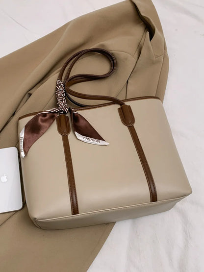 PU Leather Tote Bag - Premium Tote Bag from Trendsi - Just $35.99! Shop now at Handbags Specialist Headquarter