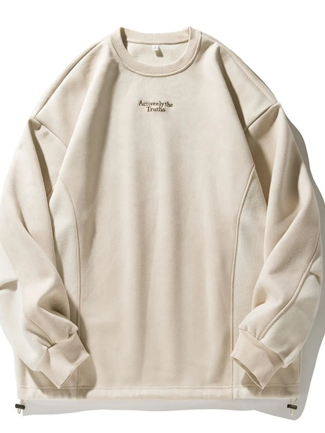 Men's Drawstring Round Neck Long Sleeve Sweatshirt - Premium Men's Sweatshirts from Trendsi - Just $44! Shop now at Handbags Specialist Headquarter