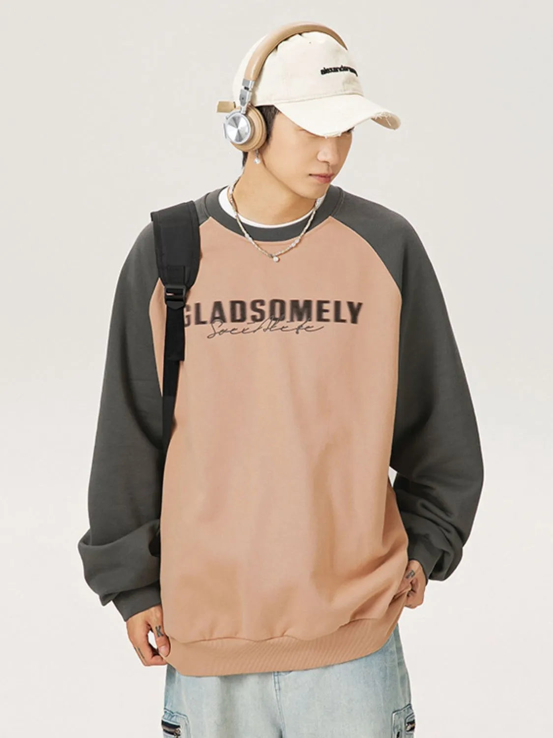 Men's Letter Graphic Round Neck Long Sleeve Sweatshirt - Premium Men's Sweatshirts from Trendsi - Just $24.52! Shop now at Handbags Specialist Headquarter