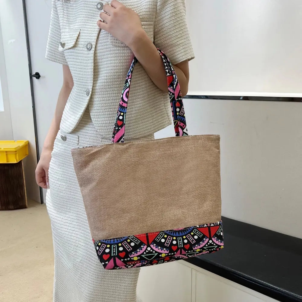 Geometric Medium Tote Bag - Premium Tote Bag from Trendsi - Just $39.99! Shop now at Handbags Specialist Headquarter