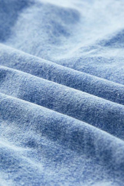 Oversized Button Down Denim Shirt Dress - Premium Women / Jeans & Denim from Trendsi - Just $65.94! Shop now at Handbags Specialist Headquarter