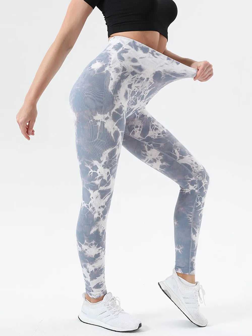 Tie-Dye High Waist Active Leggings - Premium Leggings from Trendsi - Just $41.40! Shop now at Handbags Specialist Headquarter