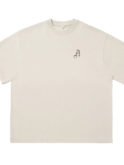 Men's Plus Size Graphic Round Neck Half Sleeve T-Shirt - Premium Men's T-Shirt from Trendsi - Just $27.99! Shop now at Handbags Specialist Headquarter