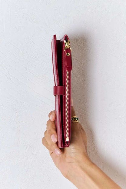 David Jones Texture PU Leather Wallet - Premium Wallet from Trendsi - Just $28.99! Shop now at Handbags Specialist Headquarter