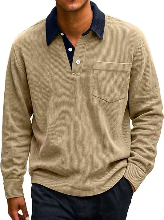 RetroCord Men's Long Sleeve Polo