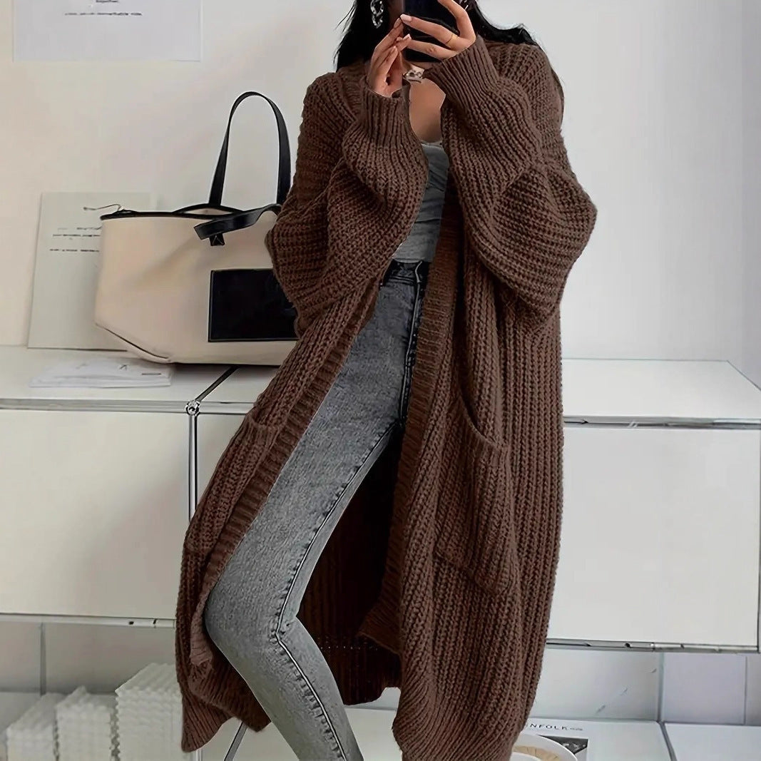 Cozy Seasons: Women's Long Knit Cardigan